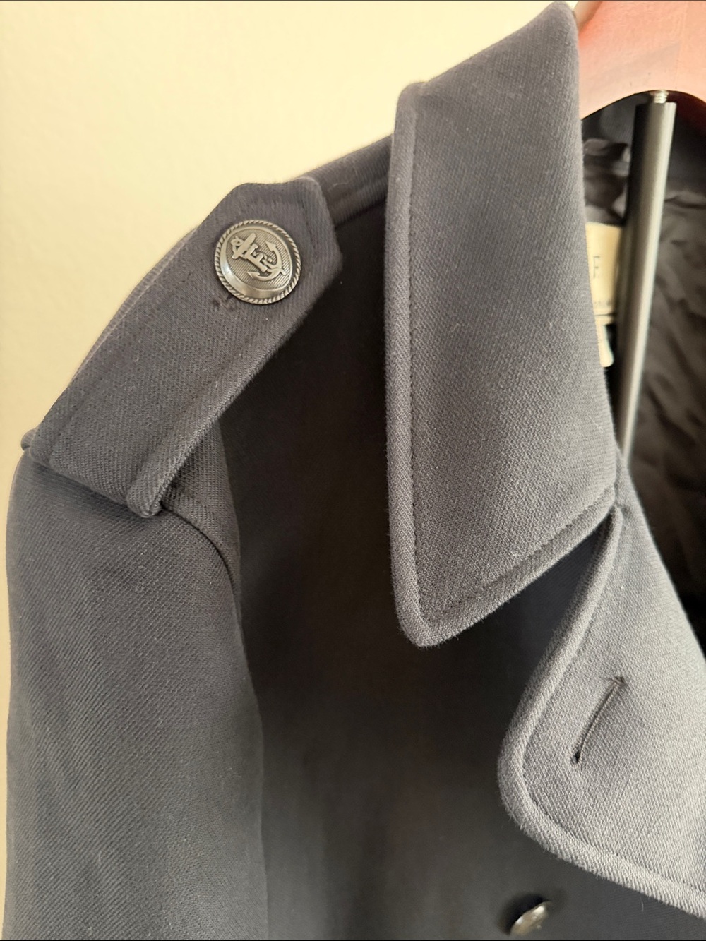 Faconnable Navy Double-Breasted Peacoat - Picture 5 of 10
